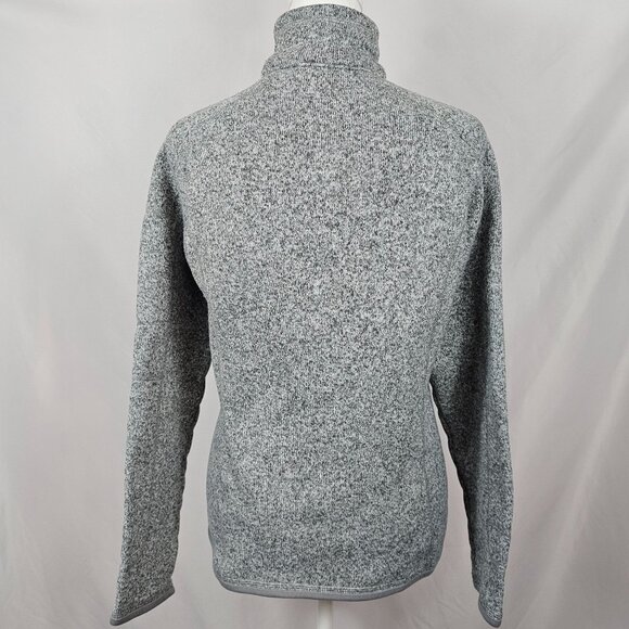 Patagonia Womens Better Sweater M 1/4 Zip Fleece Pullover Sweater Gray Cozy Warm - Picture 4 of 16